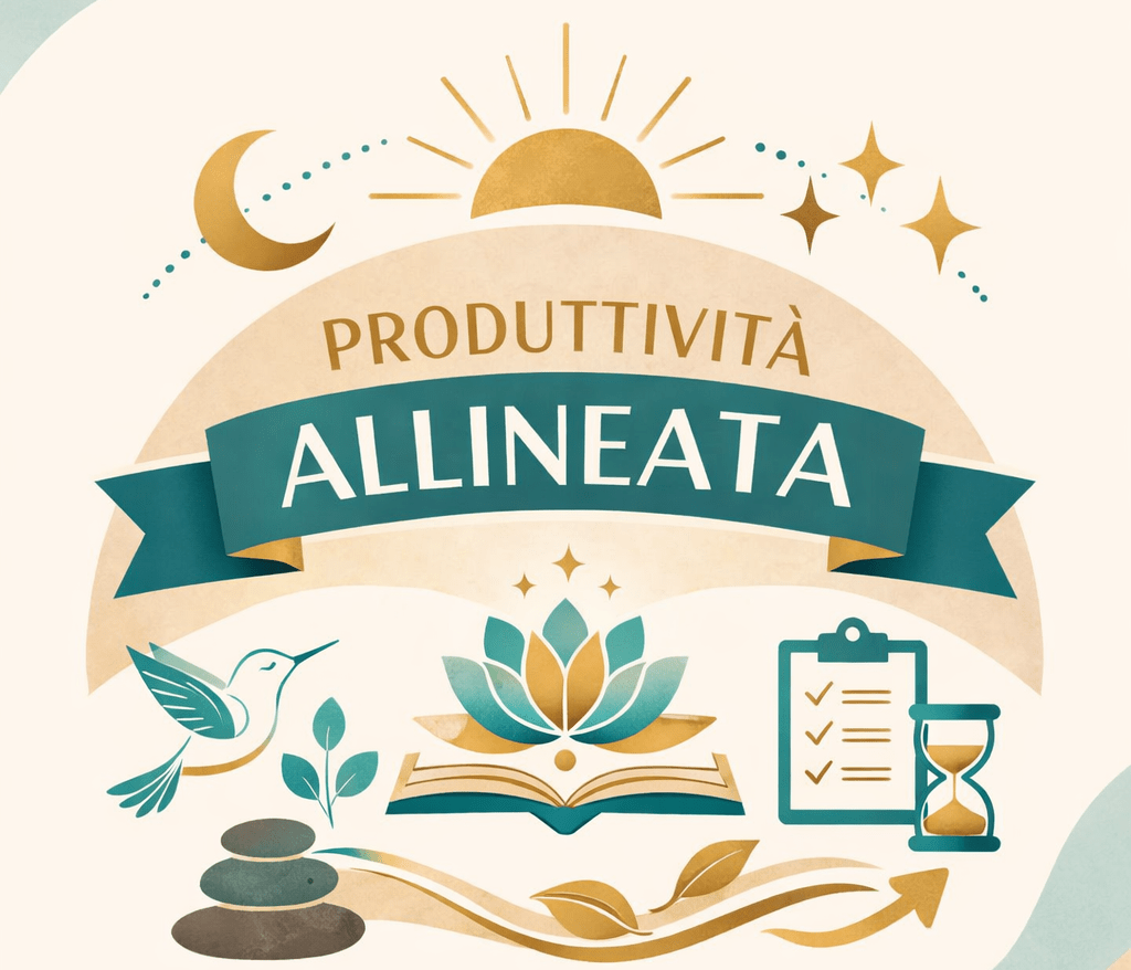 Metodo Produttività Allineata – percorso di organizzazione mentale e produttività sostenibile per ridurre il caos mentale, migliorare il focus e creare abitudini realistiche senza burnout.